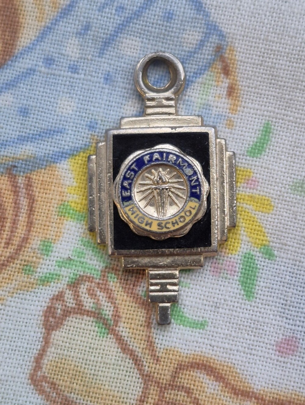✨ Vintage East Fairmont High School Enamel Charm / Pendant ✨